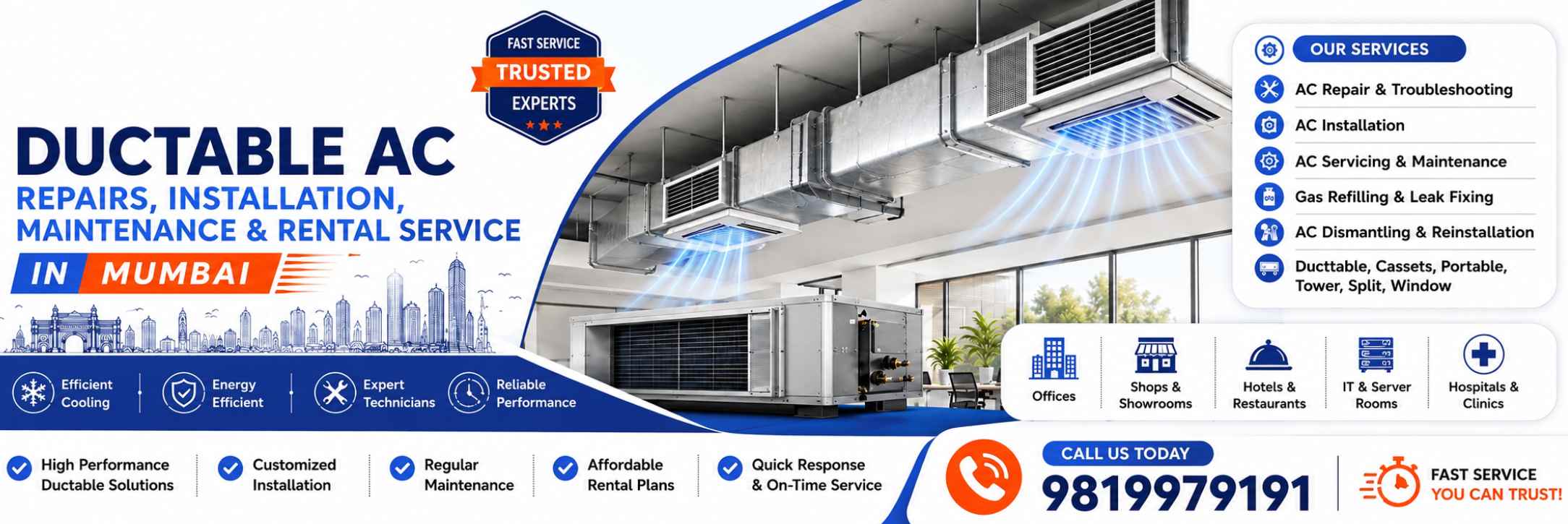 Ductable AC Service in Mumbai